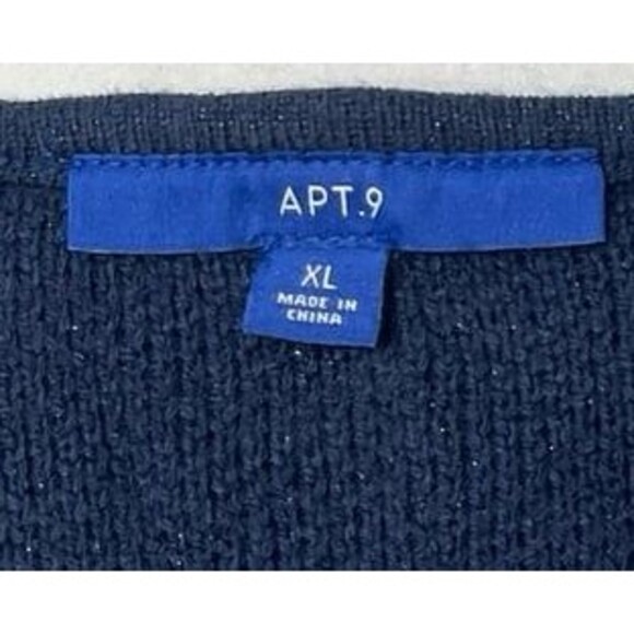 Apt. 9 Sweater Coatigan Size XL Blue/Brown/Oatmeal - Picture 3 of 6